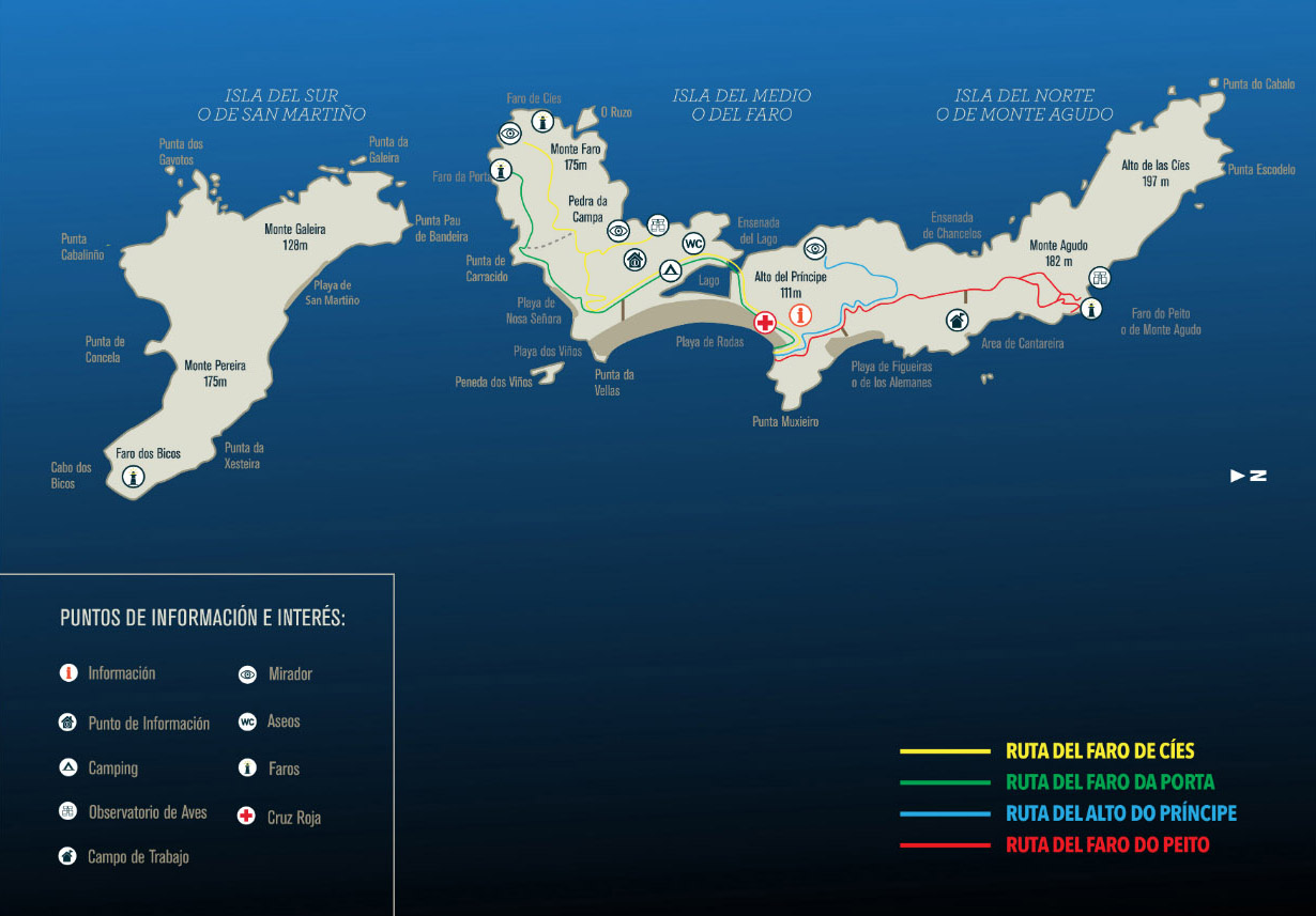 carte randonnée iles cies