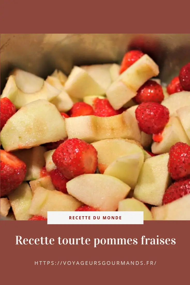 Recette tourte pommes fraises