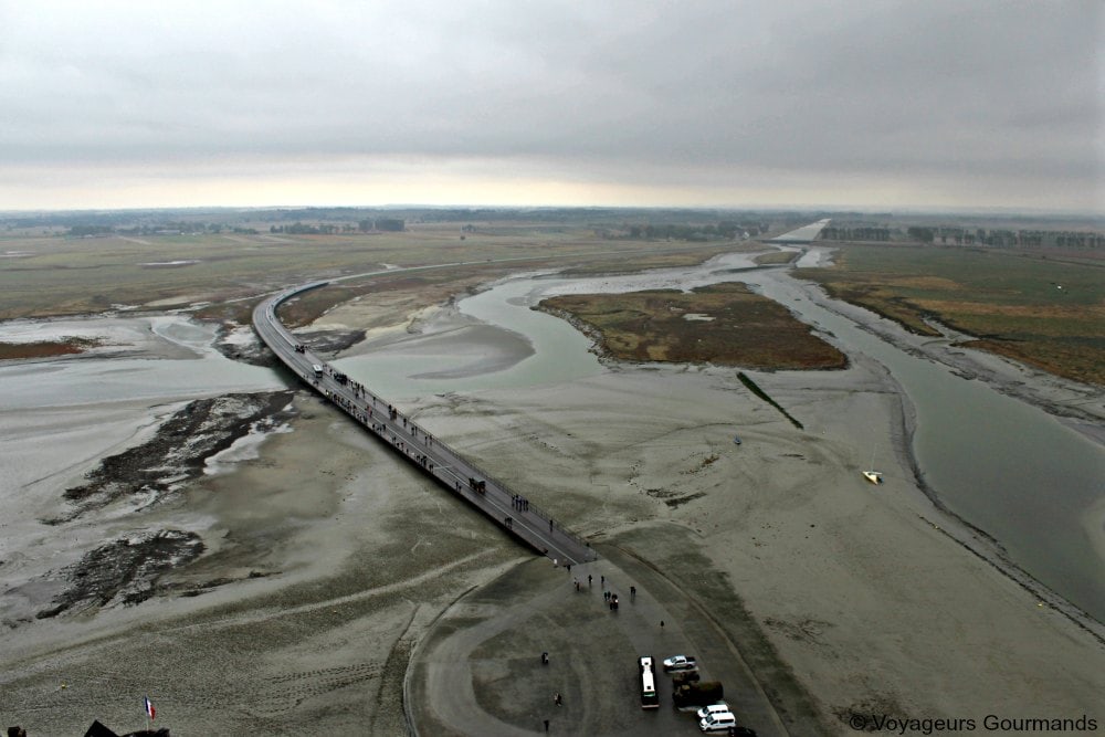 La passerelle vue d'en haut