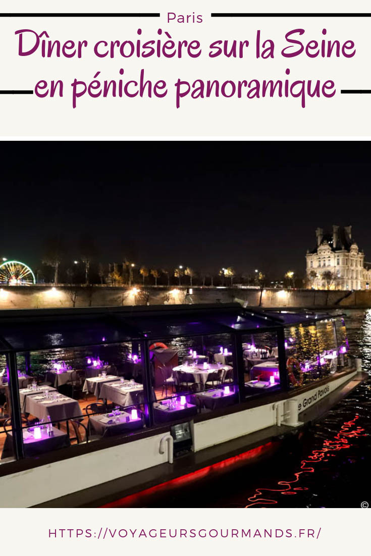 Dîner croisière sur la Seine en péniche panoramique